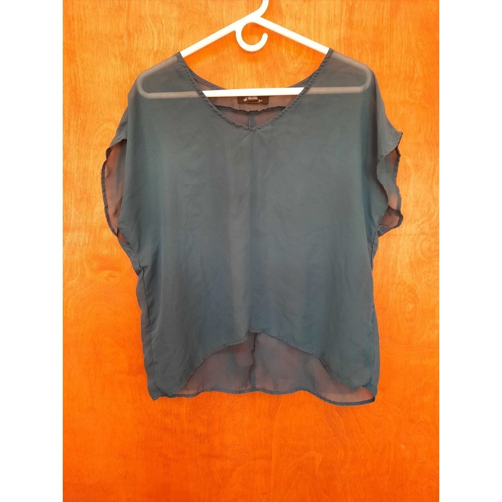 Forever 21 Blue Sheer Top - Size L